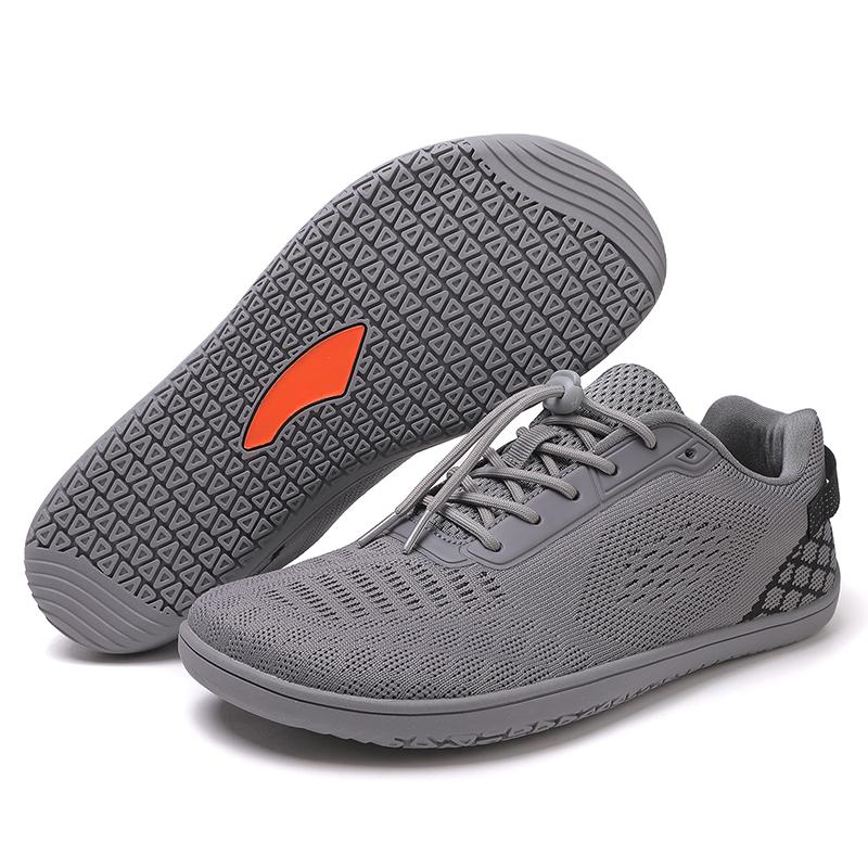 Fashion Wide Toe Men's Running Shoes Minimalist Casual Sneakers Breathable Mesh Walking Shoes Elastic Non-slip Trainers Male Flats