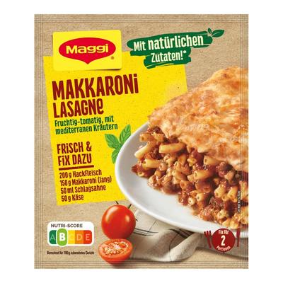 German Maggi Cooking Sauce Fix - Macaroni Lasagna 40G (2 Portions)