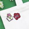 Creative Tongue-Out Mushroom Brooch – Trendy Personalized Alloy Badge