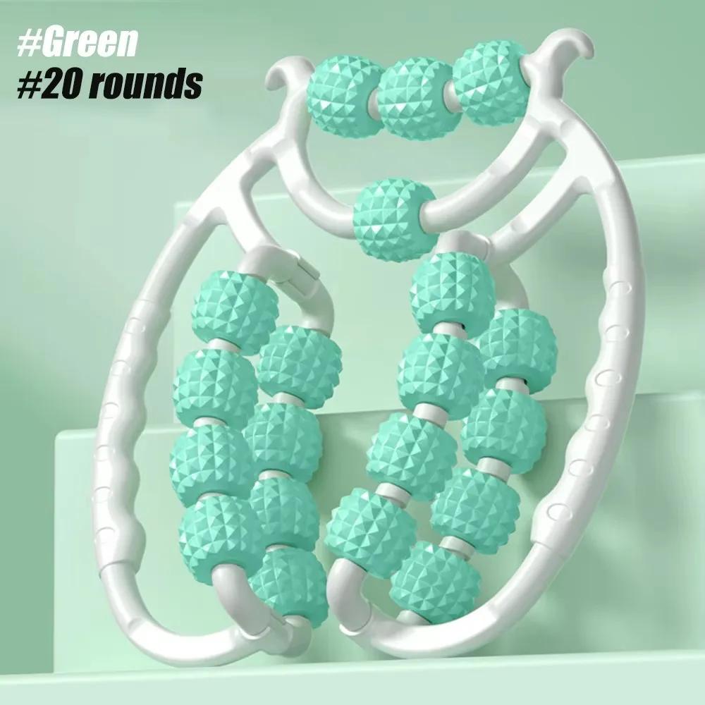 Circular Leg Clamps-360 Degree 20 Wheels Muscle Roller Massager Muscle Roller Neck Arm Leg Muscle Relax Massager Sports Yoga
