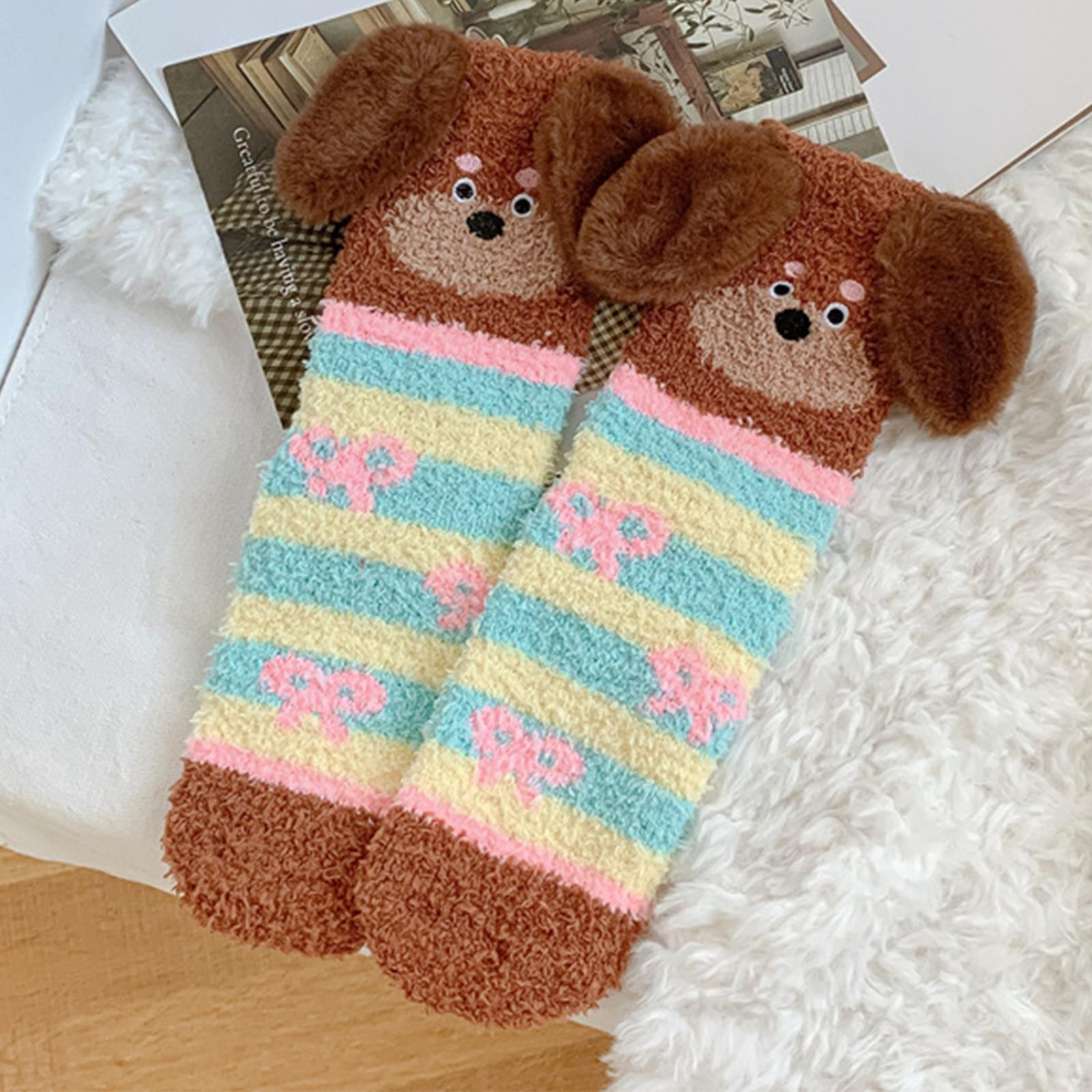 

Ladies Coral Velvet Socks, Middle Tube, Warm Floor Socks, Thickened And Velvet, Dog Sleep Socks One Size жёлтый