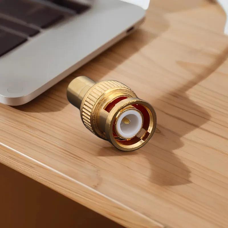 Video Lyd Av Kabler Bnc Hann Til Rca Hunn Adapter 75Ohm Gullbelagt Kontakt Bnc Hann Til Rca Hunn