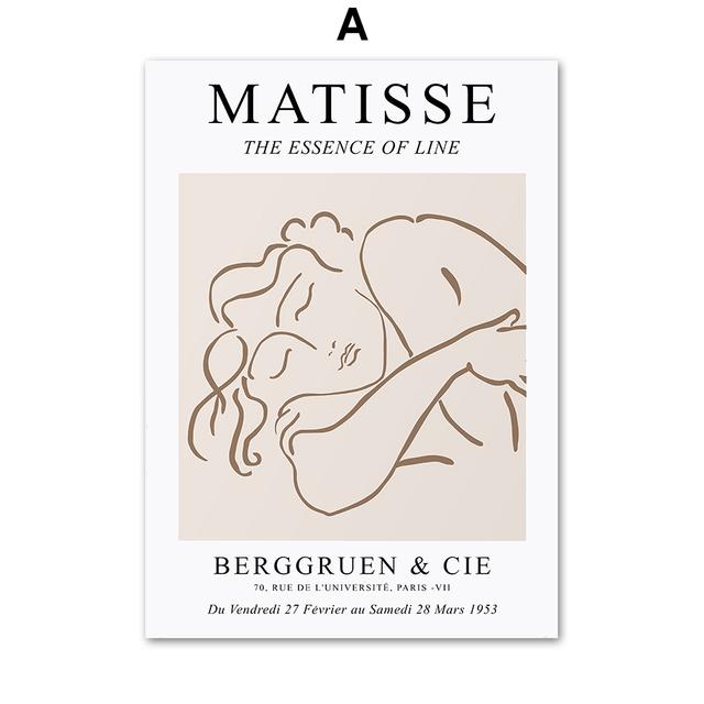 

Матисс абстрактные линии девушка коралловые формы настенная живопись на холсте плакаты на скандинавскую тему и принты настенные панно для декора гостиной 21cm×30cm NoFrame