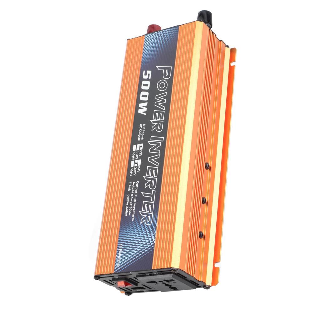 Car Power Inverter Sine Wave Converter with USB Port Cooling Fan 500W DC 12V To AC