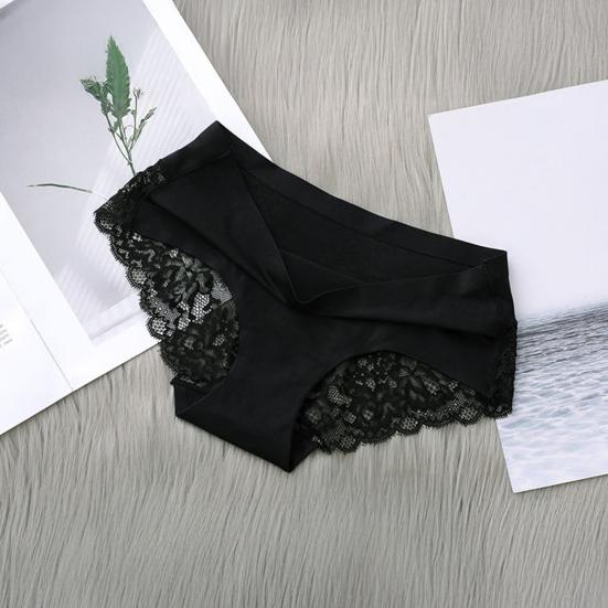 Seamless Underwear for Women Silky Invisible Hipster Briefs Mid Rise Lace Satin Stretch Bikini Panties