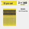 Mini Assorted Steel File Set: Triangular & Flat Files for Metal & Wood Grinding