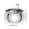 4L Stainless Steel Pet Cat and Dog Drinking Fountain Ultra-Silent Water Pump Suitable for Multiple Pet Drinking Bowls