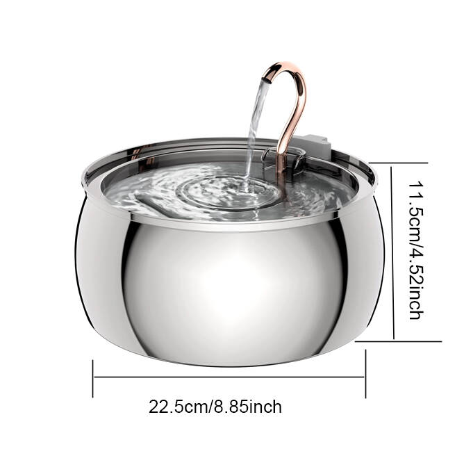4L Stainless Steel Pet Cat and Dog Drinking Fountain Ultra-Silent Water Pump Suitable for Multiple Pet Drinking Bowls