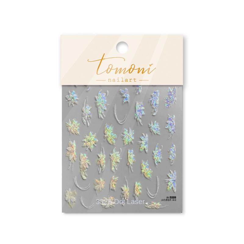 

Лазерная белая полупрозрачная цветочная наклейка для ногтей своими руками креативное украшение to3325