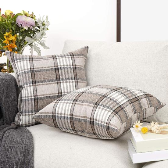Retro kostkovaný povlak na polštář Lze prát v pračce Potah na dekorační polštář s neviditelným zipem pro pohovku gauč Dekorace do domácnosti ložnice
