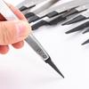Full Hand Tool Parts Conductive Stainless Steel Replaceable Tips Carbon Fiber ESD Tweezers
