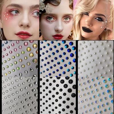 Crystal Face Body Colored Diamonds Jewelry Stickers Festival Makeup Decoration Rhinestone Stickers