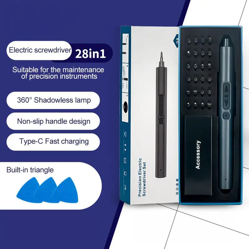 Electric Screwdriver Set 28 In 1 Cordless Screwdriver Fast Charging Magnetic Torx Phillips Screw Driver Bits with Magnetizer