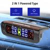 T12 Solar TPMS Tyre Pressure Monitor 4PCS Tyre Sensors Automobile Tire Pressure Monitoring System Digital Car TPMS On Dashboard
