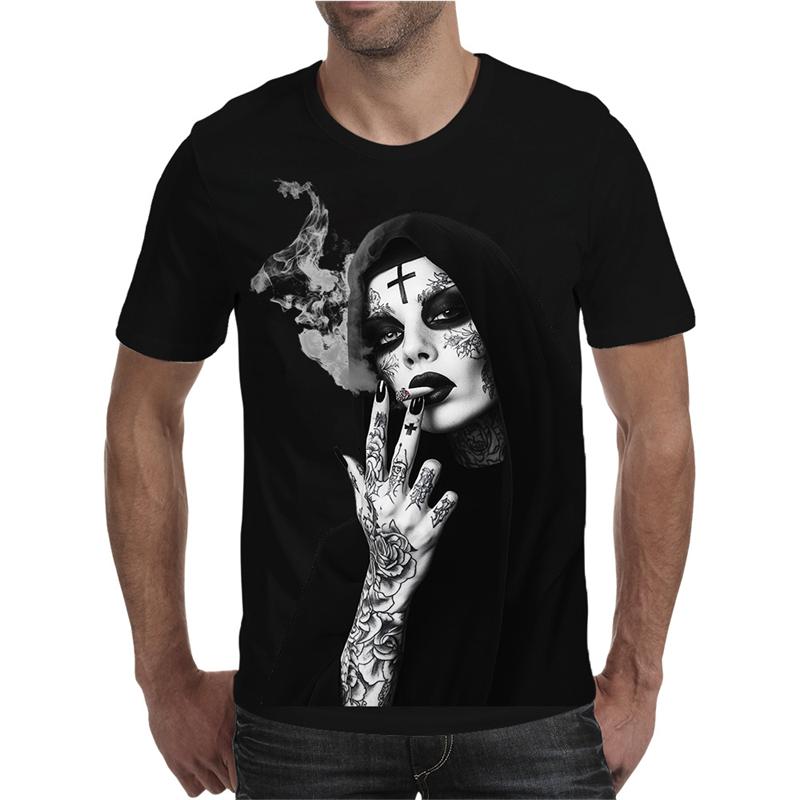 Fashion Nun Graphic T Shirts For Men Summer Trendy Hip Hop 3D Printed Streetwear