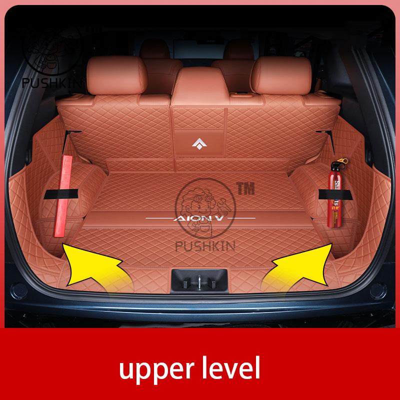 Car Trunk Mat Pad For GAC AION V 2025 2026 Car PU Leather Waterproof Car Rear Trunk Mat Floor Liner Carpet Interior Protective