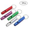 5 Pcs Emergency Survival Whistle, Outdoor Survival Whistle, Outdoor Camping Whistle, Aluminum Survival Whistle