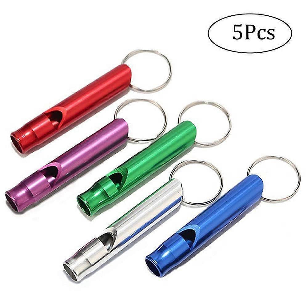 5 Pcs Emergency Survival Whistle, Outdoor Survival Whistle, Outdoor Camping Whistle, Aluminum Survival Whistle
