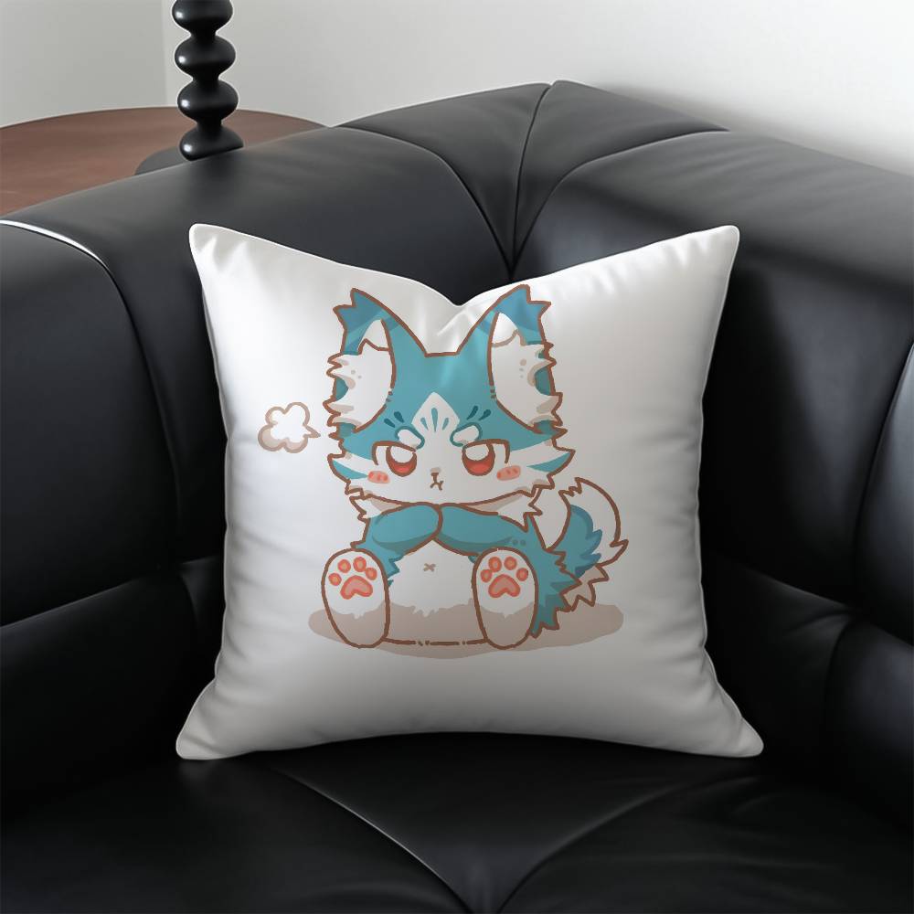 Cute Cure Animal Angry Pillow Case Anti-dustmite Pillowcase Invisible zipper silky short plush Sofa cushion cover