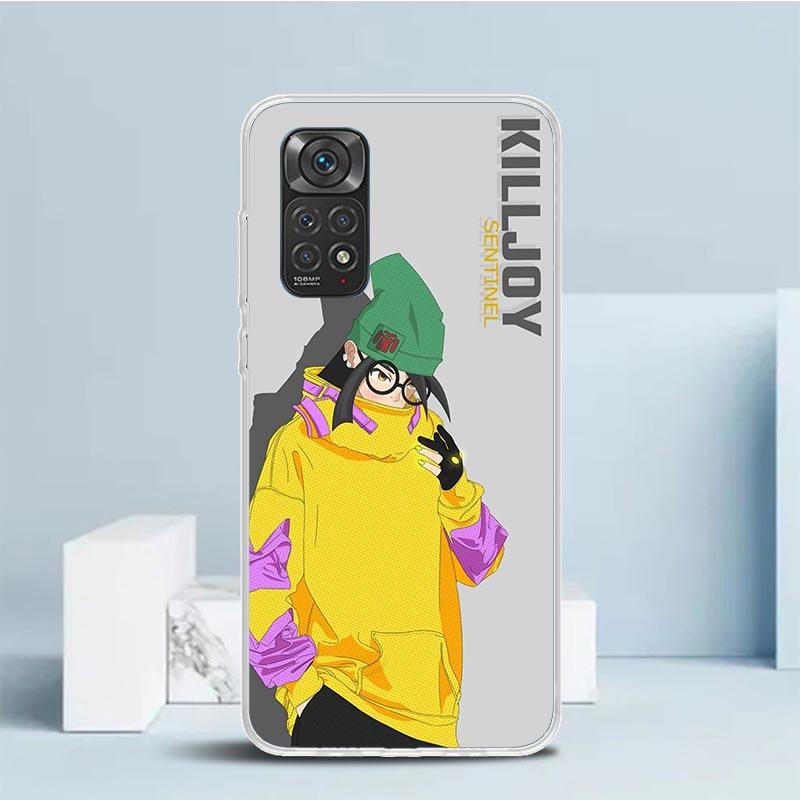 Valorant Killjoy Phone Case For Xiaomi Redmi Note 15 14 14S 13 12S 12 Pro Plus 11S 11 11T 11E 10S 10 + Soft TPU Back Cover Redmi