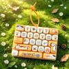 Fidget Keyboard Keychain 26 Keys Pressure Release Mini Toy Portable Bag Pendant for Office Workers Relaxing Gift