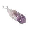 Stone Necklace Pendant Iron Wire Wrapped Nature Point Gemstone Jewelry for