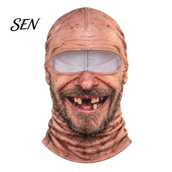 Maska na obličej pro starce na zimu Lyžařská maska, Vtipná kukla přes hlavu s fotodoplňkem Kryt krku pro výlety, Realistický vzor Cosplay kostým Lyžování