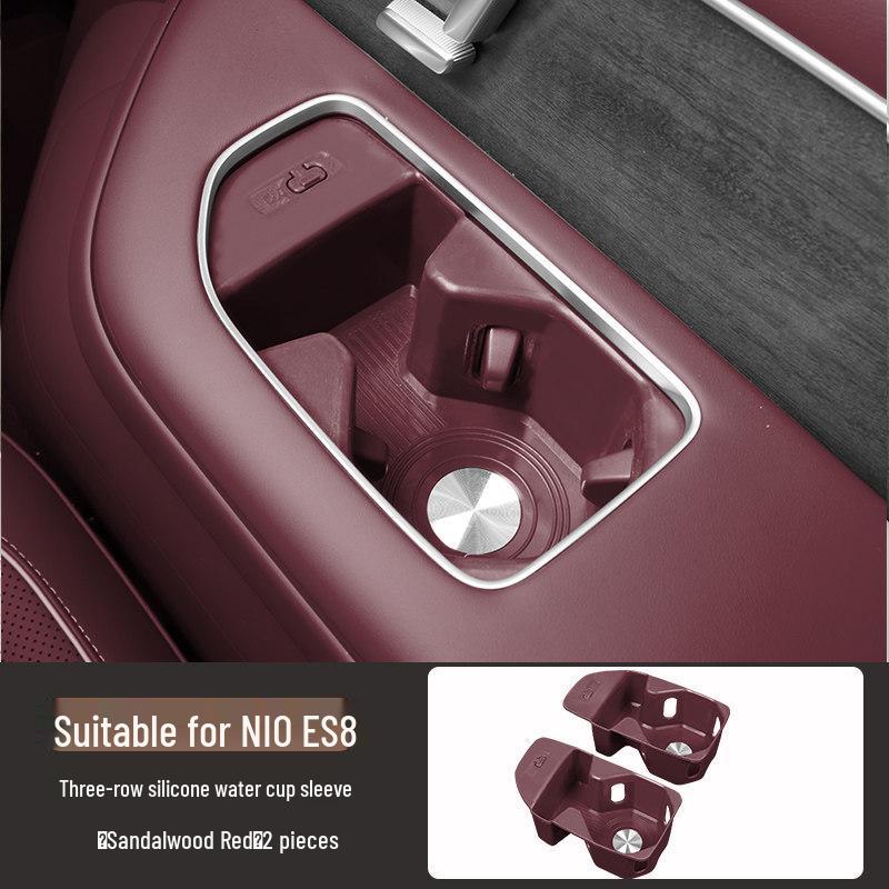 Third Gen NIO ES8 Cup Holder & Third Row Silicone Anti-Stain Mat - New Interior Accessories