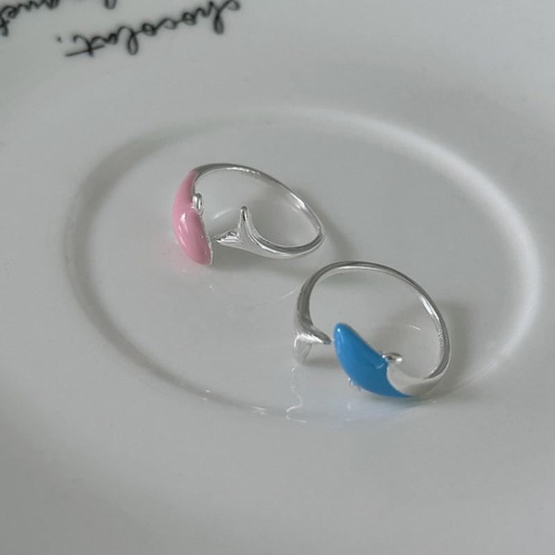 mosxe [925silver] Dolphin ring (2color)