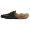 Gucci Floral Embroidered Princetown Mules Black Women's 448562 DKHH0 1063