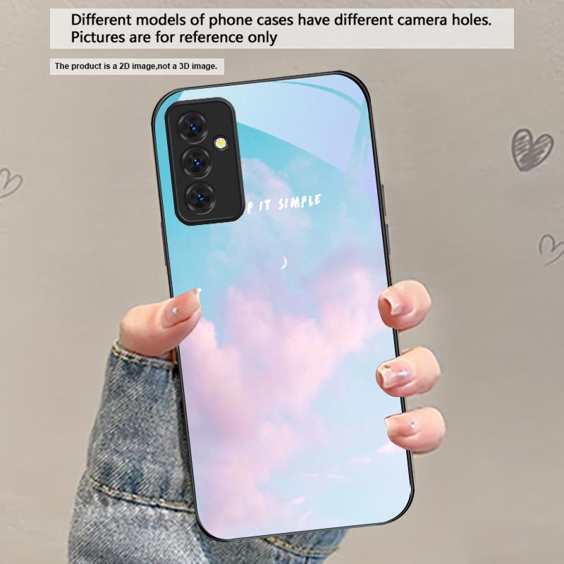 

Dark colored seawater For Samsung Galaxy A30 A31 A32 A33 A34 A35 A42 A30s A20 A25 A26 A51 A56 A54 A72 A73 A70 Glass Phone Case Galaxy A8s