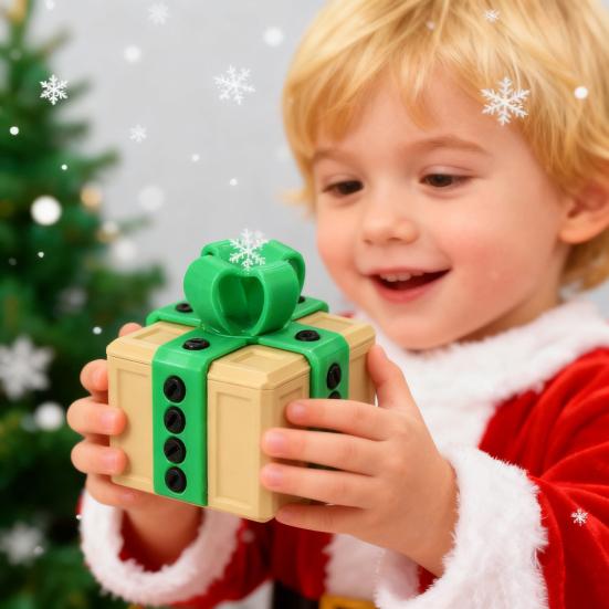 3D Printed Annoying Gift Box with Screws Christmas Puzzle Present Box Prank Case Home Office Desktop Decoration Ornament Joke Gag Gift