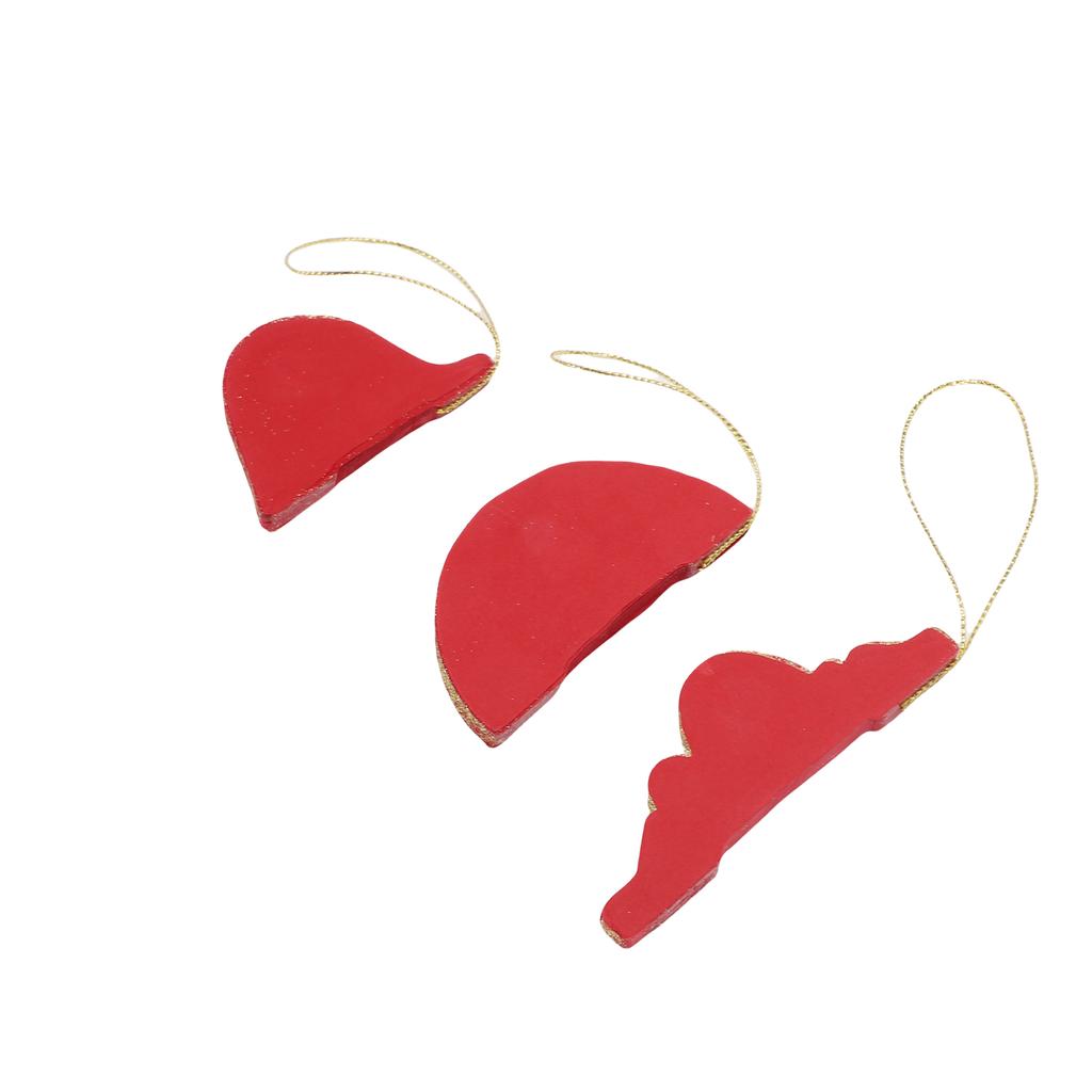 3 Pack Hanging Paper Xmas Tree Decorations Decorative Paper Lantern Ornament with Glitter Edge