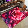 1pc Rose Abstract Themed Rug for Home Decor, Non-slip Office Carpet, Chair Mat, Outdoor Mat, Christmas and Halloween Gifts-0731115