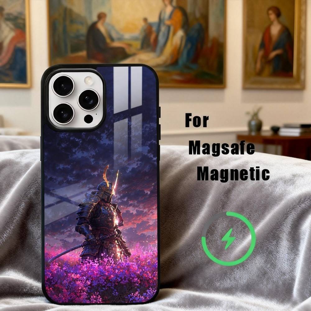 J-Japanese B-Bushido S-Samurai  Phone Case For iPhone17,16,15,14,13,12,11 Plus,Pro Max Magnetic For Magsafe Wireless Charging
