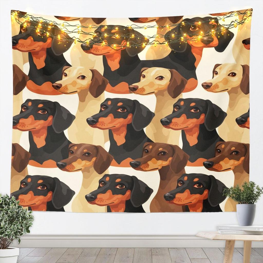 Cute Bear And Cheese Tapestry Adorable Cartoon Bears With Cheese Print Wall Hanging For Bedroom Living Room Dorm Home Decor