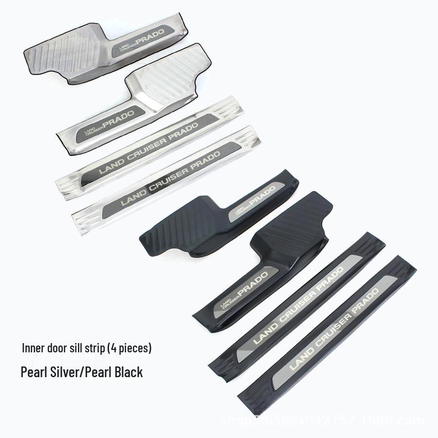 2024 Toyota Prado Door Sill Strips, Welcome Pedals, Interior & Exterior Rear Skid Plate Mod Stickers.