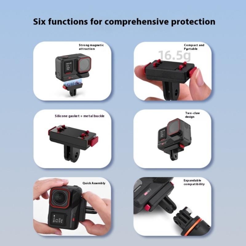 Magnetic Quick Release Mount for 360 X5 Secure Stable Base Lightweight Design Multiple Installation Option