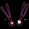 Light Up Heart Necklace Glowing Heart Necklaces LED Flashing Necklace Pink Party Accessories for Adults Women Gifts