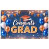 Graduation Banner Graduation Cap Design Academic Celebration Display Graduation Background Triangular Flags Grad Party Backdrop