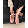 Flat Shoes Women Summer Pink Ballet Shallow Mouth Flats Sole Single Shoe Women's Soft Soled Mary Jane Shoes Pumps Zapatos