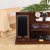 Nachtkastje Organizer Hout Telefoon Docking Station Sleutelhouder Portemonnee Stand Horloge Organizer Valentijnsdag Cadeaus Voor Hem Houten Organizer