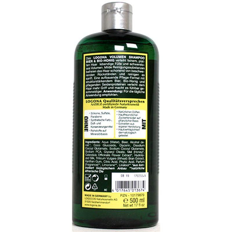 LOGONA Beer & Honey Volume Shampoo 500ml