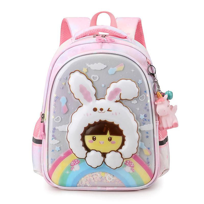 Adorable Cartoon Kids Backpack Large Capacity Nylon For Boys And Girls School Use
