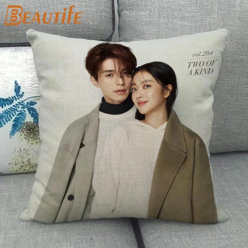 Custom Lee Dong Wook KPOP Pillowcase Wedding Decorative Cotton Linen Pillow Case For Home Pillow Cover 45X45cm One Side