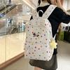 Puppy Dot Print Backpack Junior High School Student Lightweight Schoolbag Girls Large Capacity Backpack