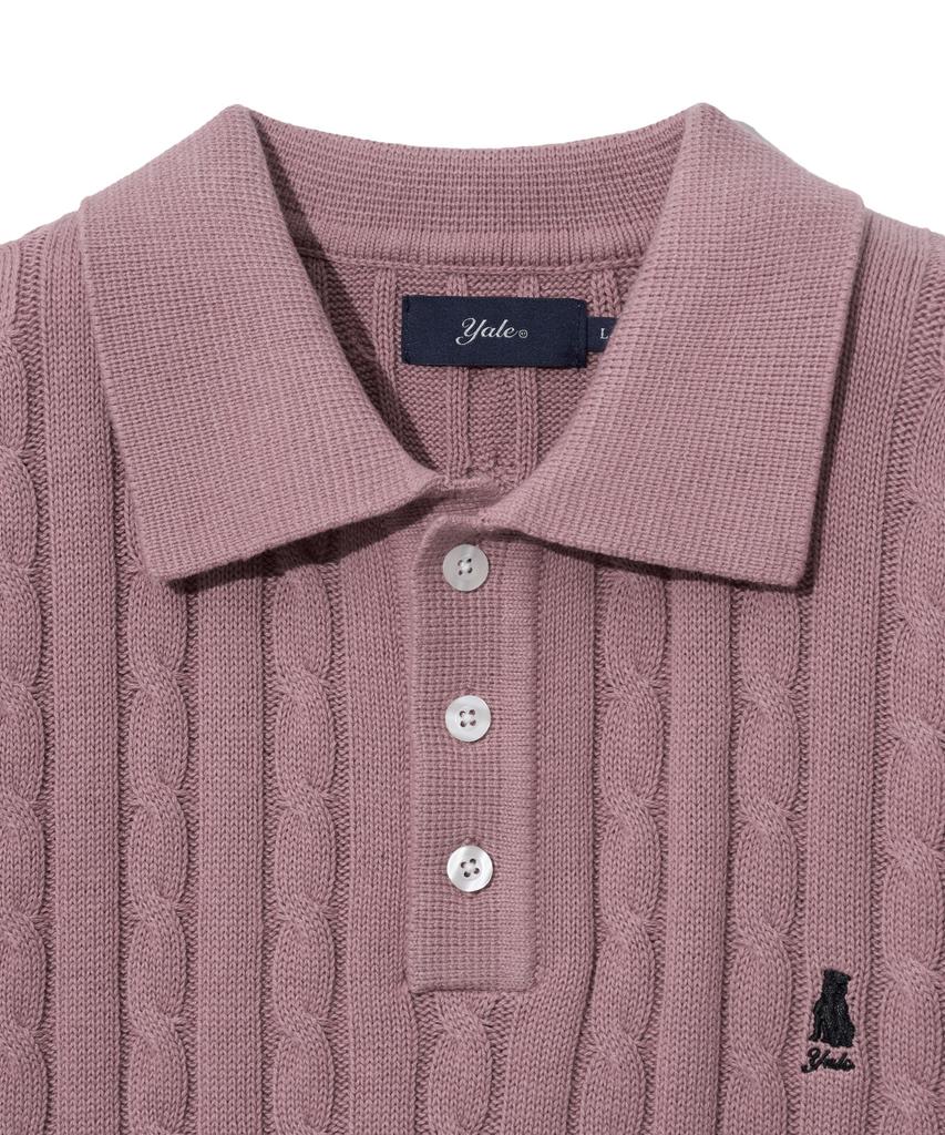 YALE Heritage Dan Short Sleeve Polo Knit Vintage Pink