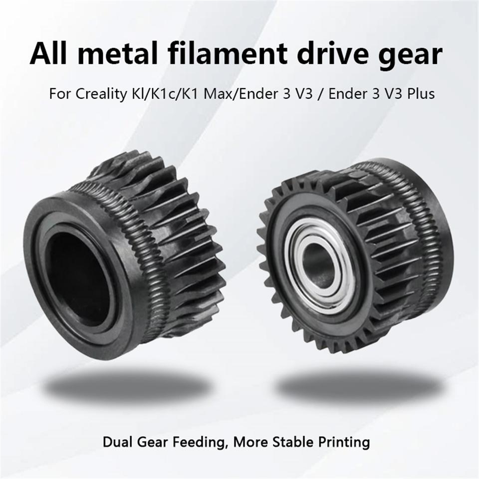 CR K1C Extruder K1 Ozubené kolo Celokovové podávací kolo filamentu pro extruder Creality K1 Max Niklovaný DLC povlak Vysoká tvrdost Opotřebení
