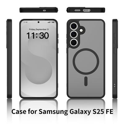 For Samsung Galaxy S25 FE Case Matte PC+TPU Anti-Fingerprints Smooth Touch Translucent Cover for Galaxy S25
