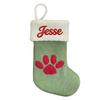 Personalized Christmas Ornaments with Embroidered Text, Knitted Dog and Cutlery Set - Holiday Tree Hanging Decorations